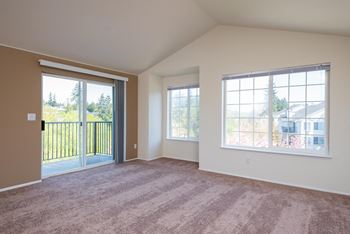 Vaulted ceilings in select homes